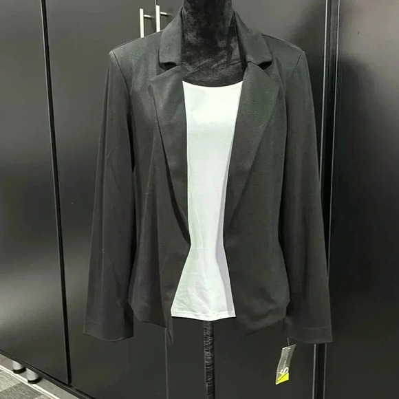 Valerie Stevens Single Breasted Blazer, open front, shoulder pads,classic - Picture 1 of 10